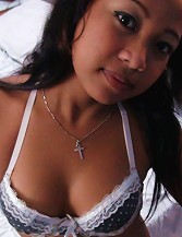 Adorable 18 year old Asian pussy smashed and creamed
